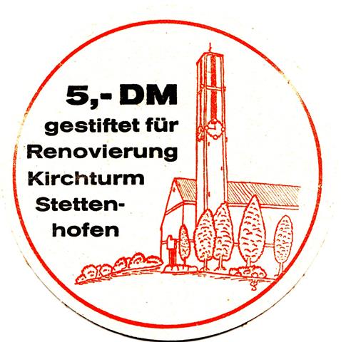 augsburg a-by hasen rund 2fbg 2b (215-5 dm gestiftet-schwarzrot)